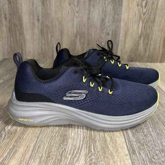 Skechers Mens US Size 9.5 Vapor Foam Lightweight Comfort Memory Foam Blue Shoes - Picture 1 of 12